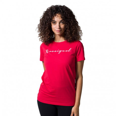 T-SHIRT W LOGO ROSSI TEE - 307 CARMIN