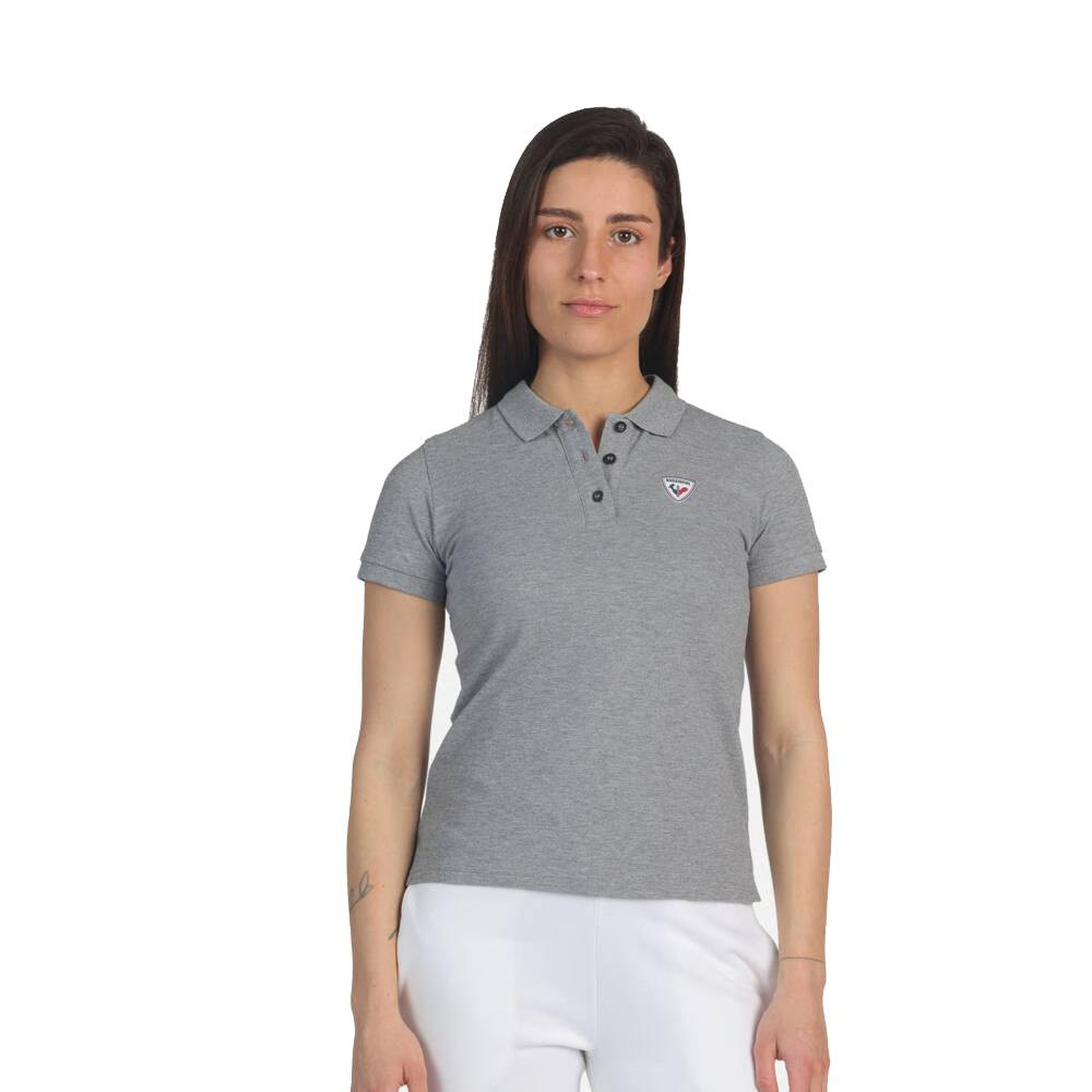 POLOHEMD W LOGO POLO - 280 HEATHER GREY