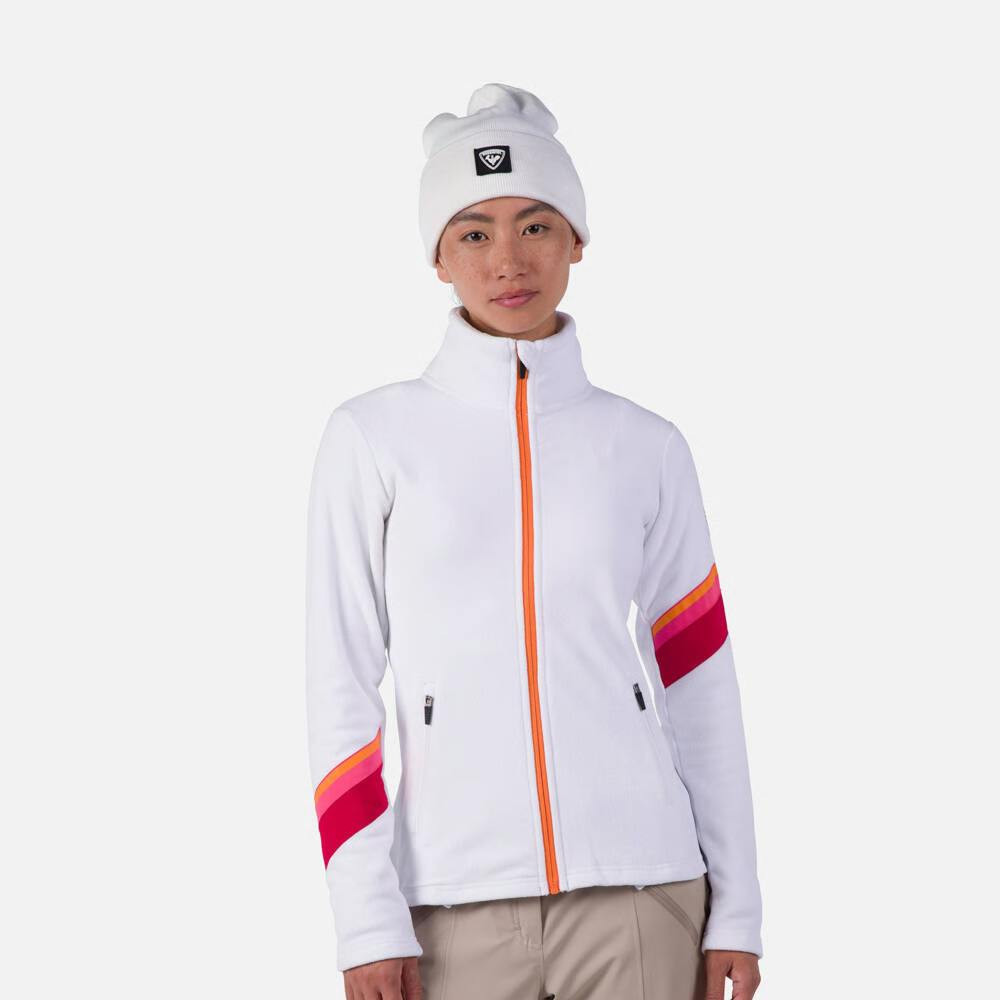 GIACCA W STRAWPILE FLEECE FZ - 100 WHITE