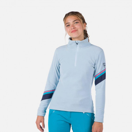 GIACCA W STRAWPILE FLEECE HZ - 742 GLACIER