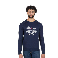 PULL JACQUARD CREW NECK - 715 DARK NAVY