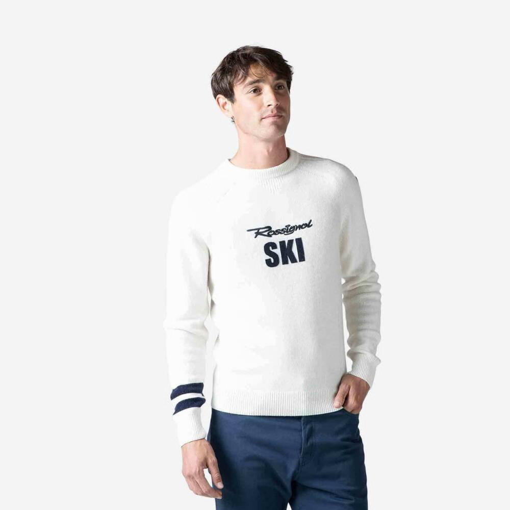 PULLOVER SIGNATURE ROSSIGNOL KNIT - 100 WHITE