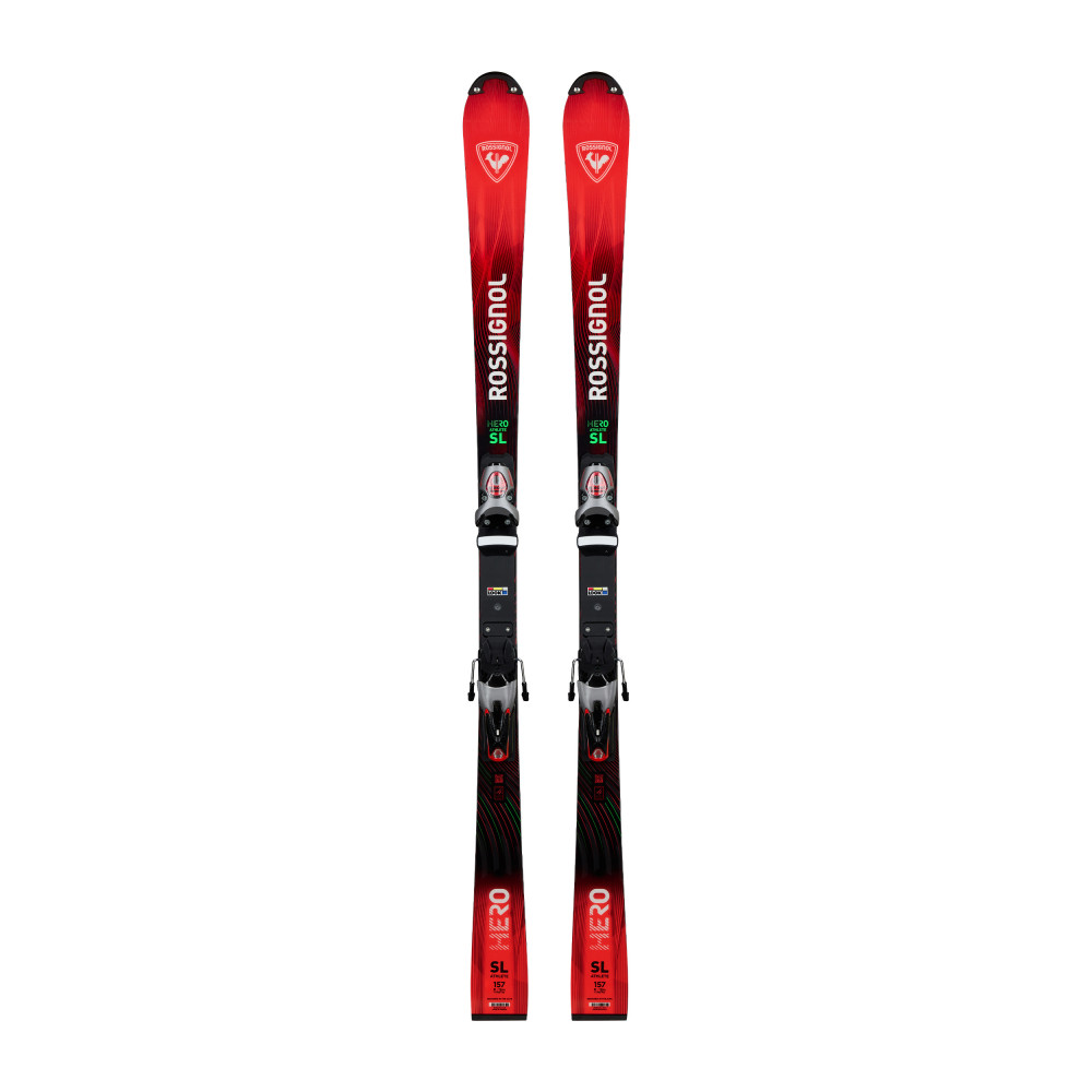 SKI HERO ATHLETE FIS SL FACTORY 157 R22 + SPX 12 ROCKERACE GW SILVER RED
