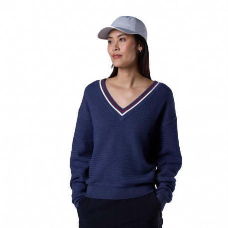 SUÉTER W KNITTED V NECK - 715 DARK NAVY