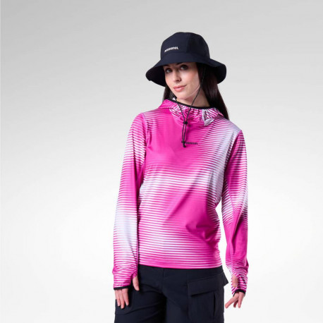 SWEATSHIRT W WESTWEG SUN HOODIE - A63 ELECTRIC FUCHSIA LINE FOG