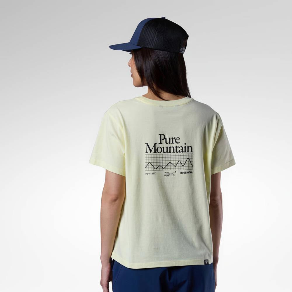 CAMISETA W GRAPHIC WATERFALL TEE - A28 WAX YELLOW