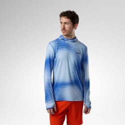 SWEATSHIRT WESTWEG SUN HOODIE - A58 DAZZLE BLUE LINE FOGG