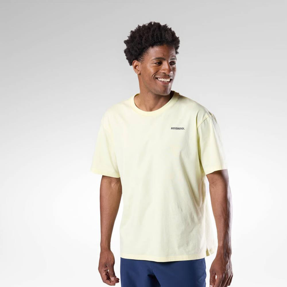 T-SHIRT M GRAPHIC WATERFALL TEE - A28 WAX YELLOW