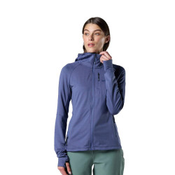 JACKET W TEXTURED HOODIE MID LAYER - A02 TRUE NIGHT BLUE