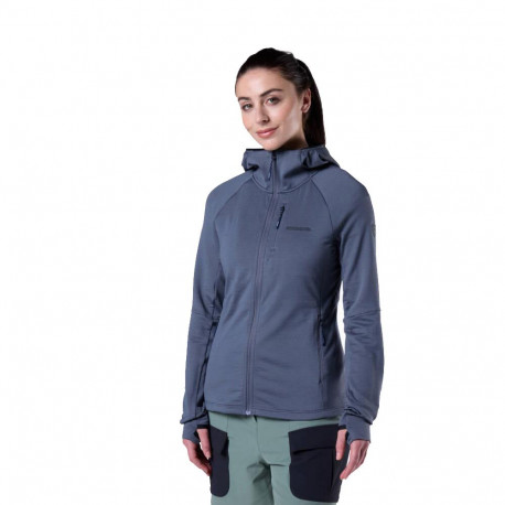 VESTE W TEXTURED HOODIE MID LAYER - A35 TURBULENCE