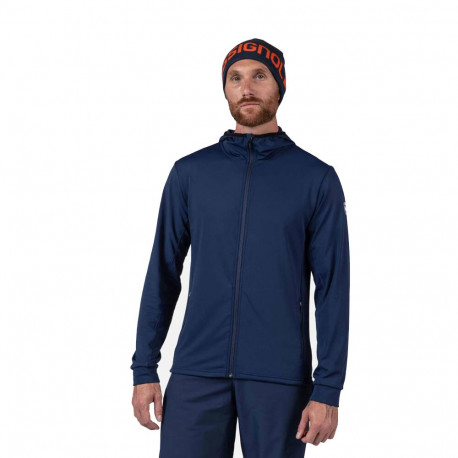 JACKET MID LAYER STRETCH HOODIE - 715 DARK NAVY