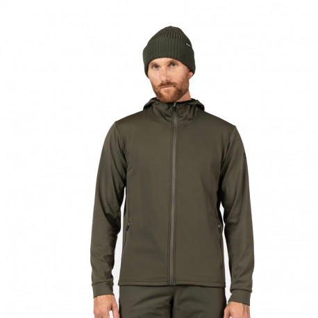 GIACCA MID LAYER STRETCH HOODIE - A01 OLIVE SHADOW