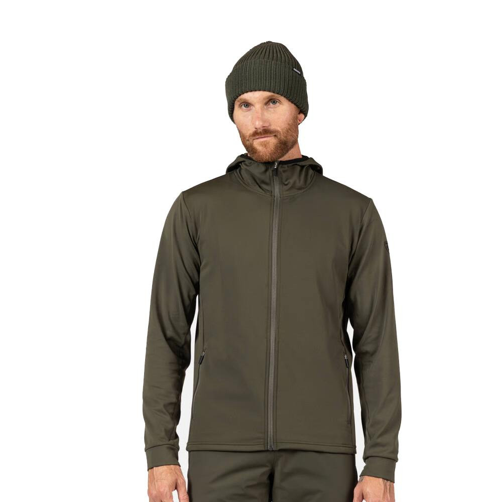 JACKE MID LAYER STRETCH HOODIE - A01 OLIVE SHADOW