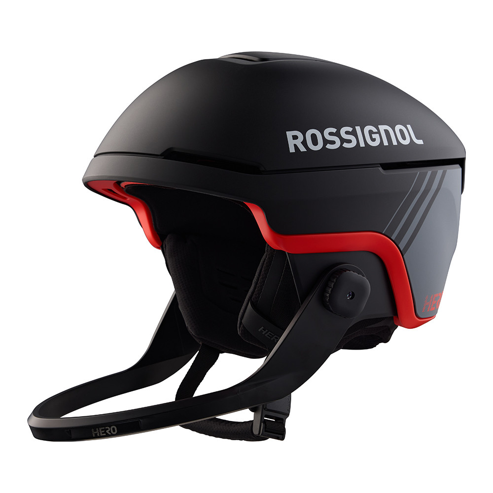 CASQUE DE SKI HERO SLALOM BLACK WITH CHINGUARD