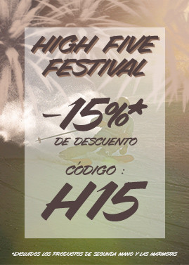 High Five: 15% más con el código H15
