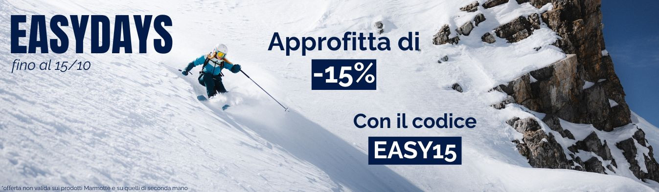 EASYDAYS // -15% dal 01/10 al 15/10