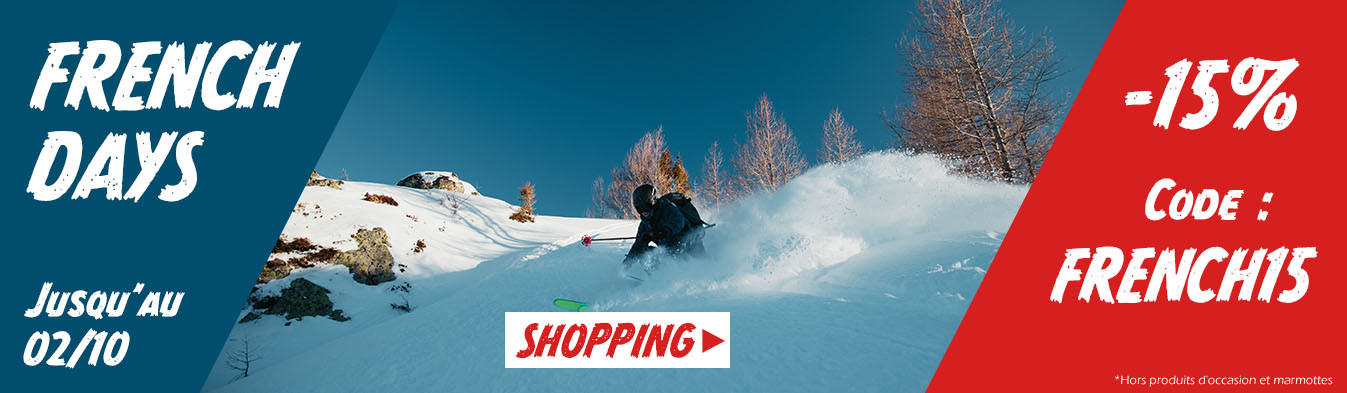 FRENCH DAYS ! -15% sup. avec le code FRENCH15